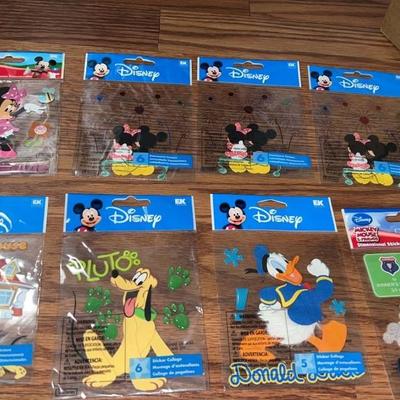 Lot of 8 disney and friends dimensional stickers