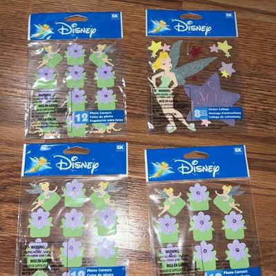 lot of 3 tinkelbell stickers and photo corners