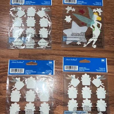 lot of 3 tinkelbell stickers and photo corners