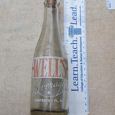 Vintage Well's Beverage Bottle with Cork