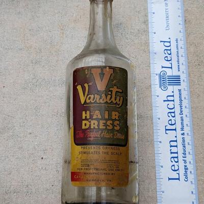 Antique Varsity Hair Dress Bottle