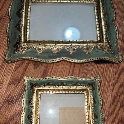 beautiful green set of 2 picture frames