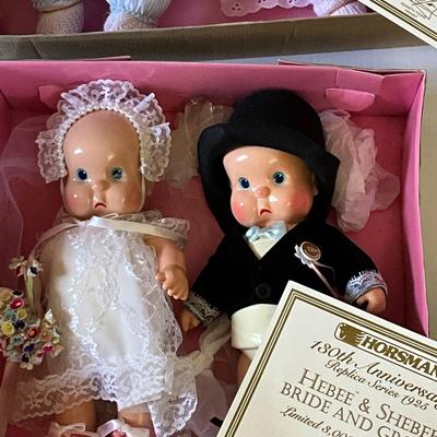 Horsman Hebee & Shebee Doll Lot