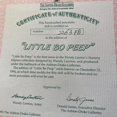Ashton Drake Galleries Little Bo Peep Doll