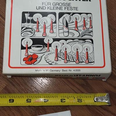 Funny leuchter procelain party set ( mini candles with holders) from germany