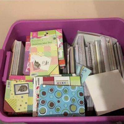 large tub full of card stock lot for arts and craft