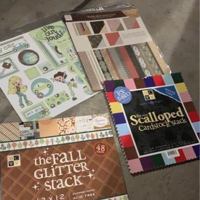 large tub full of card stock lot for arts and craft