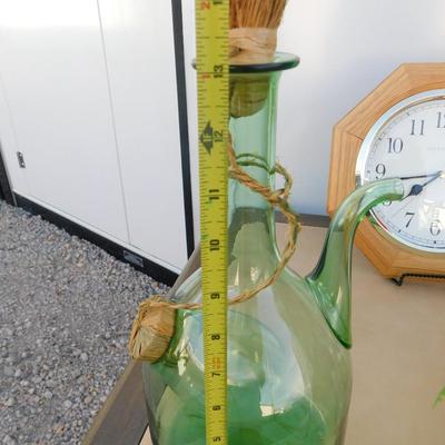 VINTAGE GREEN GLASSWARE AND HOME DECOR