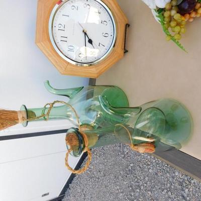 VINTAGE GREEN GLASSWARE AND HOME DECOR