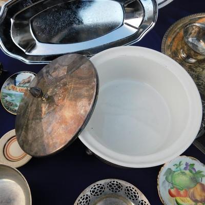 EAT YOUR HEART OUT ON SOME SILVERPLATE, DON'T MISS THE COOL SERVING DISH