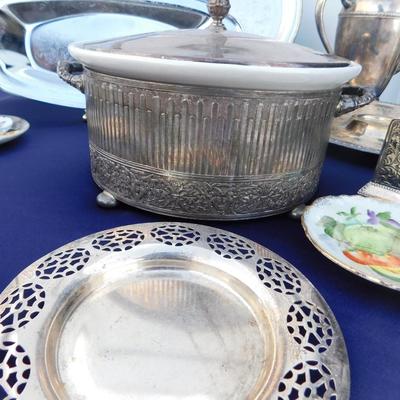 EAT YOUR HEART OUT ON SOME SILVERPLATE, DON'T MISS THE COOL SERVING DISH