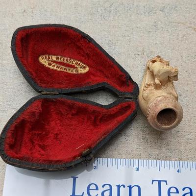 ANTIQUE Meerschaum HAND CARVED Horse Pipe