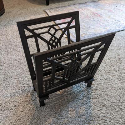 Vintage Frank Lloyd Wright Lake Geneva Hotel Design Iron Magazine Rack