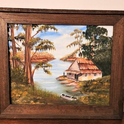 Lot #82  Original Painting - Bayou Scene, dated 1980