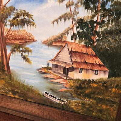 Lot #82  Original Painting - Bayou Scene, dated 1980