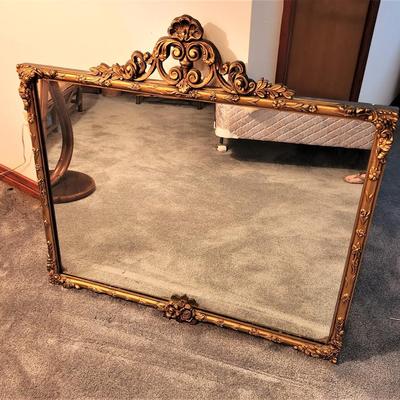 Lot #84  Vintage Ornate Wall Mirror - heavy!