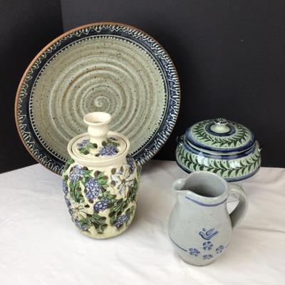 285 Blue Pottery Stoneware Lot