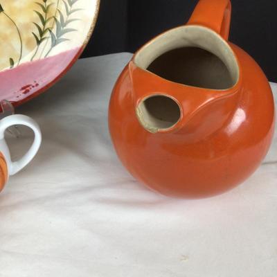 290 Floral Decor Lot with Red Wing Pottery Pitcher