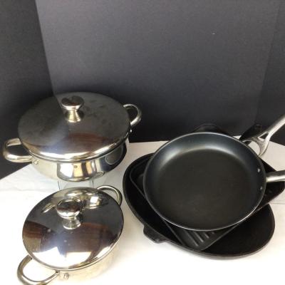 293 Pots & Pans Lot Swiss Diamond & Calphalon