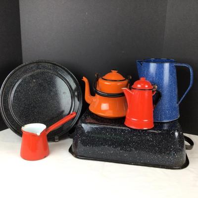 304 Vintage Granite Enamelware Lot