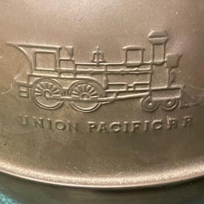 Vntage Union Pacific Railroad Brass Spittoon