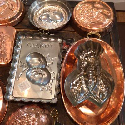 402 Old Dutch Design Copper & Brass Mold Lot
