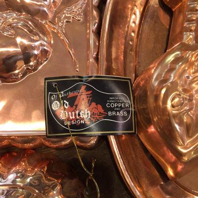 402 Old Dutch Design Copper & Brass Mold Lot