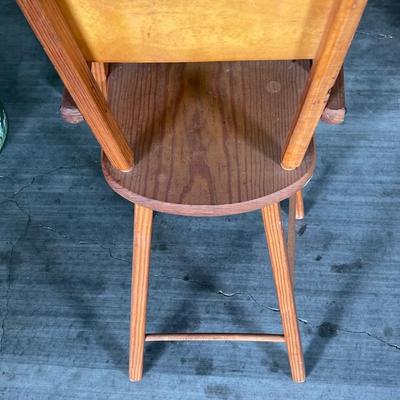 Antique Wood Doll High Chair