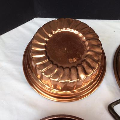 404 Copper Mold Lot & Skillet