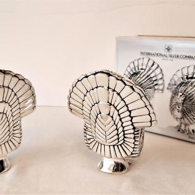 Lot #94  International Silver Co - pair of silverplate Turkey Salt/Pepper