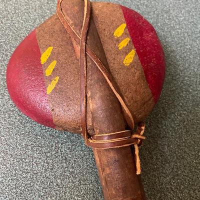Handmade Vintage Stone and Tree Bark Tomahawk