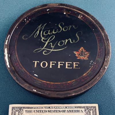 ANTIQUE TOFFEE TIN LID
