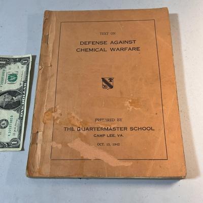 1942 WWII  CHEMICAL WARFARE TRAINING MANUAL