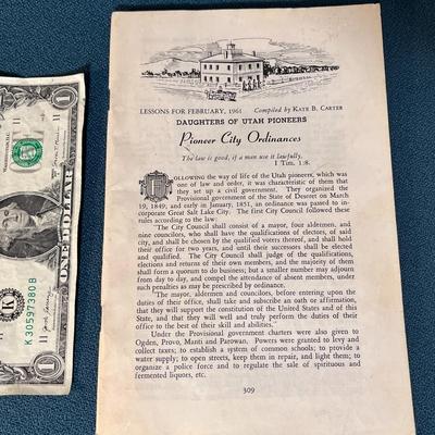 D.U.P. LESSON BOOK 1961 PIONEER CITY ORDINANCES