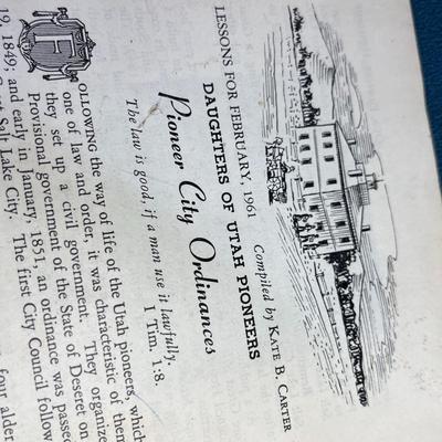 D.U.P. LESSON BOOK 1961 PIONEER CITY ORDINANCES