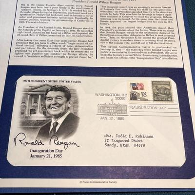 RONALD REAGAN INAUGURAL FIRST DAY COVERS