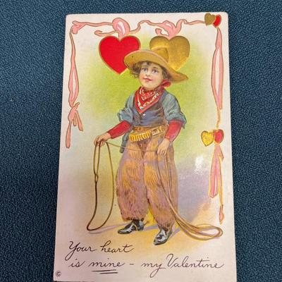 VINTAGE COWGIRL POST CARD