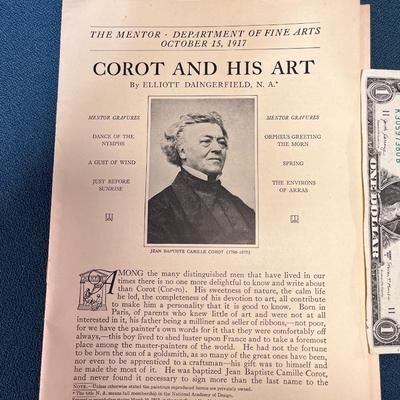 1917 BOOKLET COROT AND HIS ART