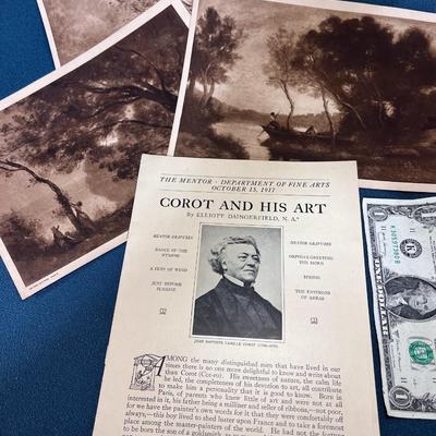 1917 BOOKLET COROT AND HIS ART
