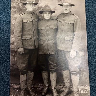 VINTAGE WWI DOUGH BOYS PHOTO POST CARD 