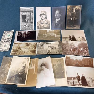 EARLY 1900â€™S VINTAGE PHOTO POST CARDS 17 PIECES