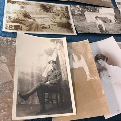 EARLY 1900â€™S VINTAGE PHOTO POST CARDS 17 PIECES
