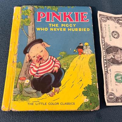 VINTAGE 1939 PINKIE THE PIGGY CHILDRENâ€™S BOOK