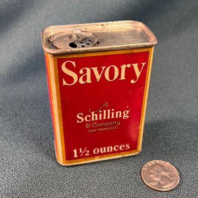 VINTAGE SPICE TIN 1933 METAL