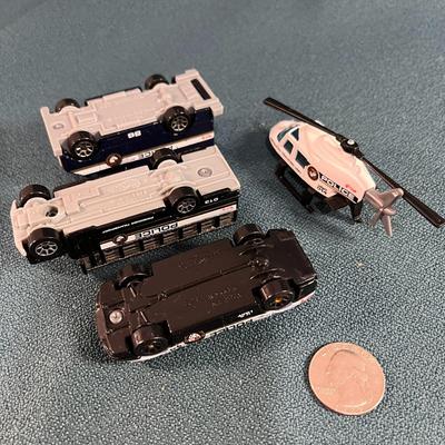 4 COUNT MATTEL HOT WHEELS POLICE SWAT VEHICLES