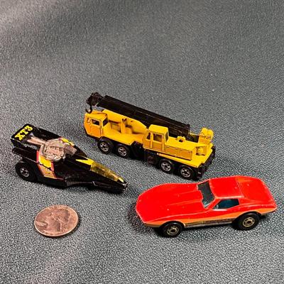 HOT WHEELS BOOM TRUCK, CORVETTE, XT-3