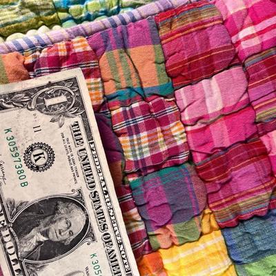 QUILTED BRIGHT PATCHWORK PILLOW SHAMS PAIR