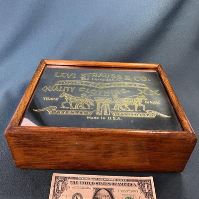 FANCY MIRROR TOP LEVI STRAUSS MENS JEWELRY BOX