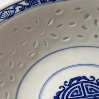 ASIAN BLUE & WHITE RICE BOWL