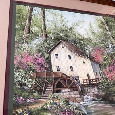 FRAMED MATTED OLD MILL ON THE STREAM PRINT